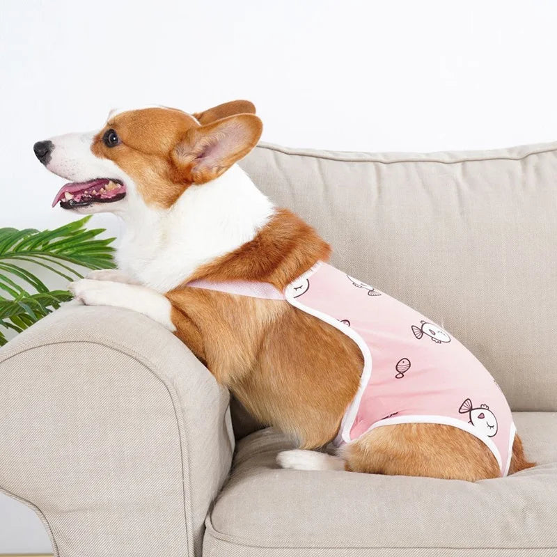 Striped Adjustable Physiological Shorts for Female Dogs