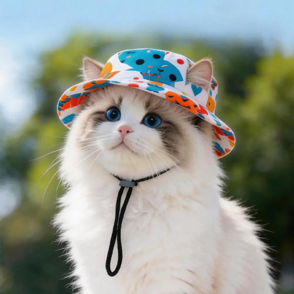 Adjustable Sun Hat for Cats & Small Dogs