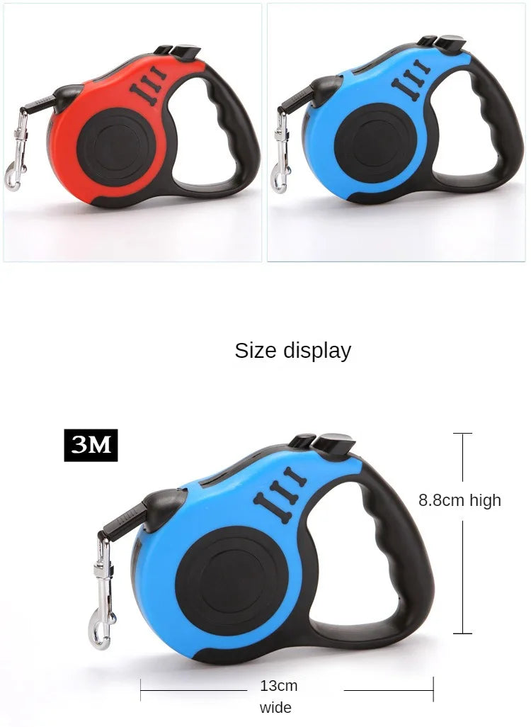 Laisse Rétractable pour Chien - Laisse Extensible Automatique pour Chiens de Petite à Moyenne Taille