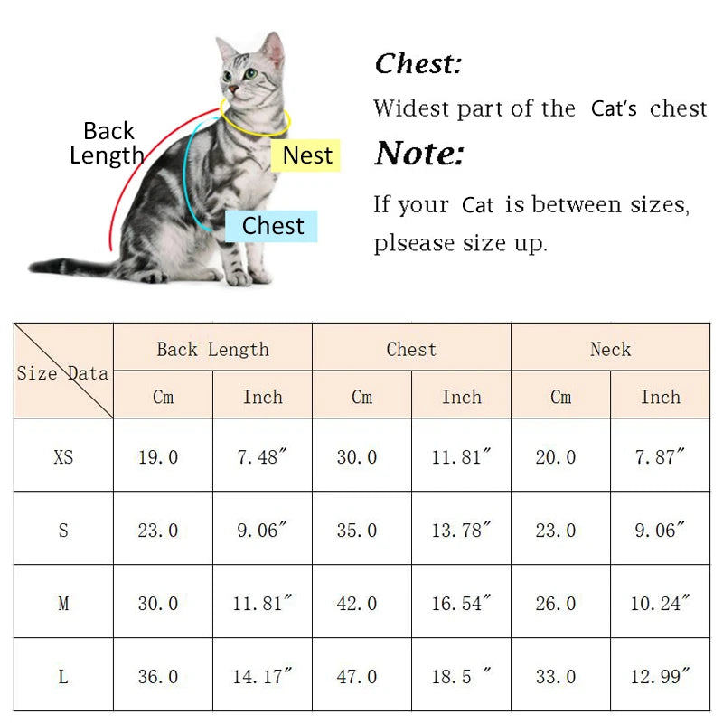 Printed Cotton T-Shirt Vest for Cats & Small Dogs