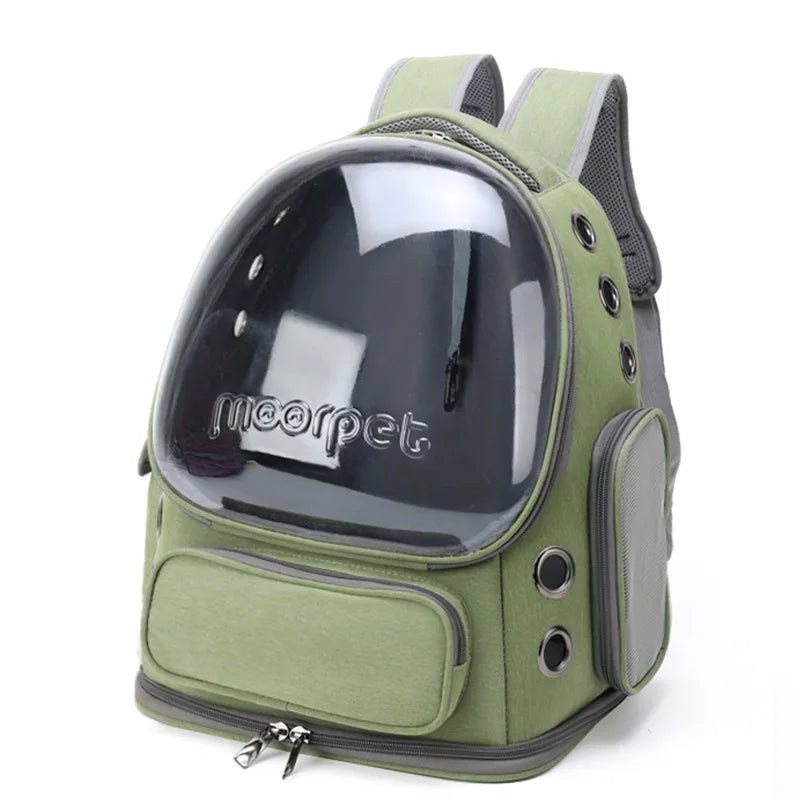 Foldable Cat Carrier Backpack with Clear Panel