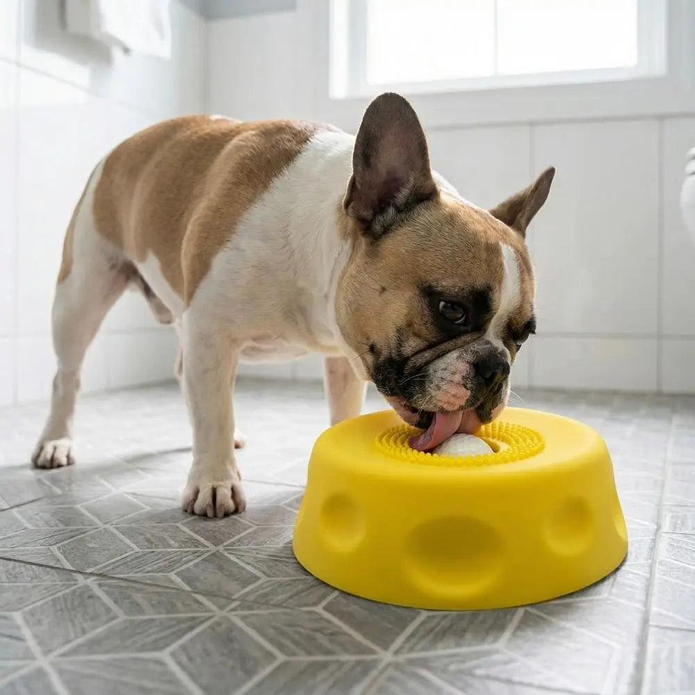 Interactive Dog Licking Bowl with Ball-Shaped Design