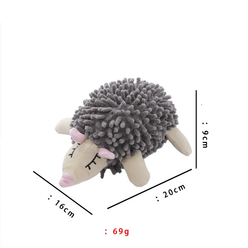 Peluche de créature marine en velours pour chien - Jouet à mâcher couineur pour petits chiens