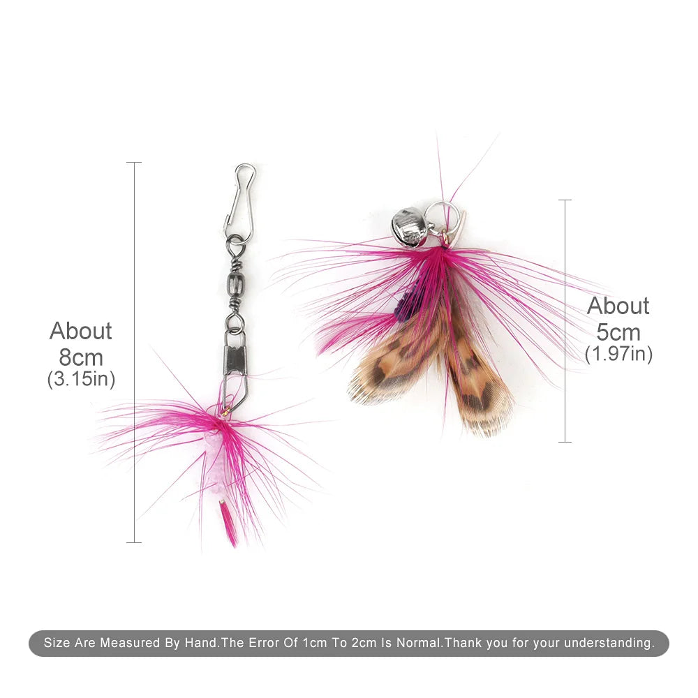 Feather Cat Teaser Toy Replacement Pack (10pcs)