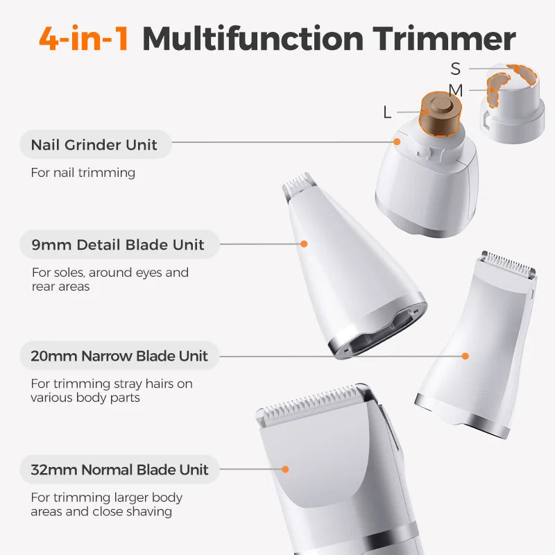 4-in-1 Electric Pet Grooming Clipper Kit