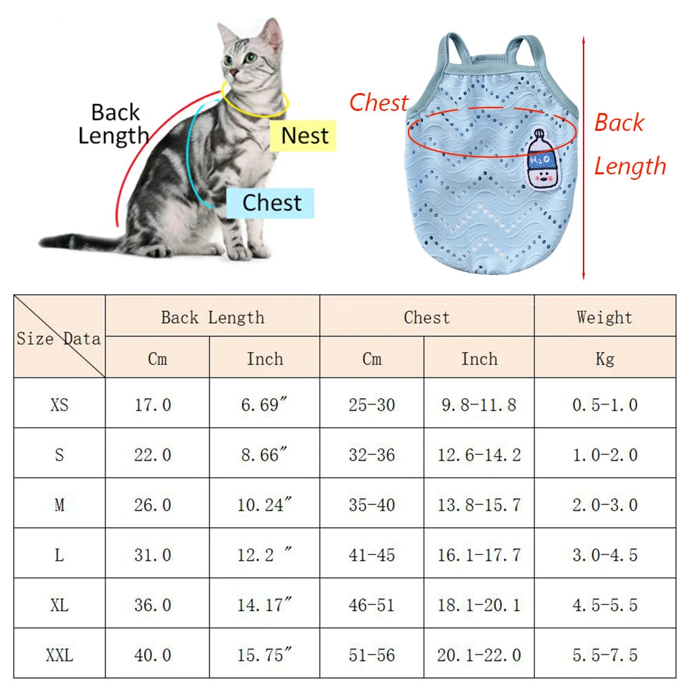 Breathable Summer Vest for Cats & Small Dogs