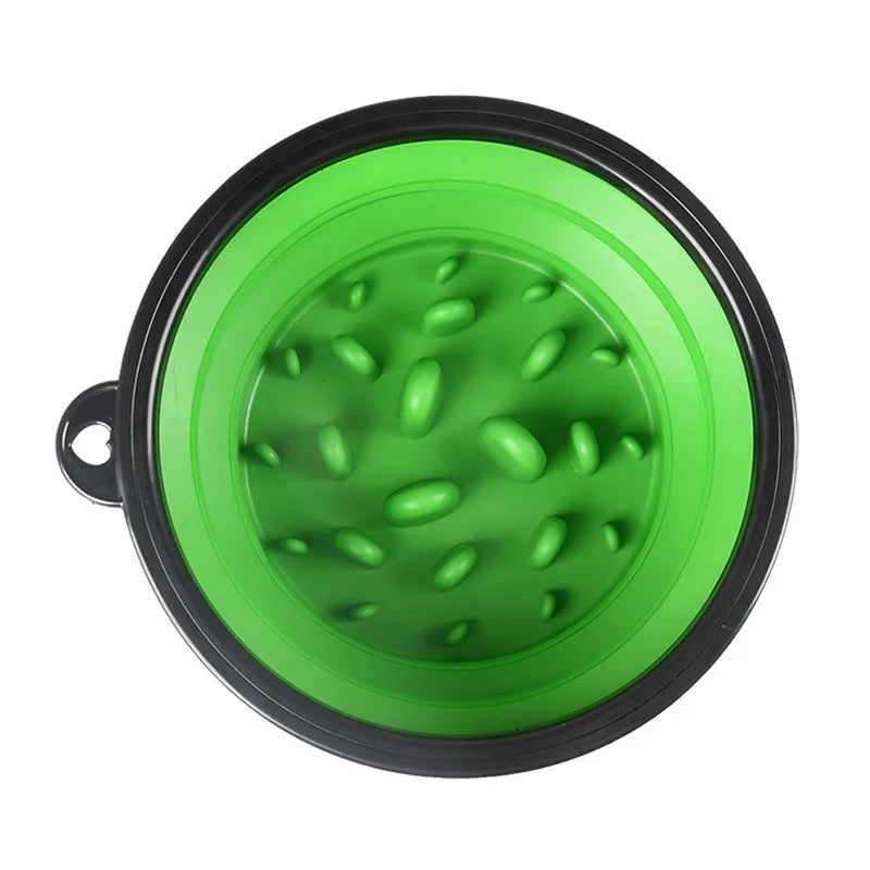 Foldable Dog Slow Feeder Travel Bowl