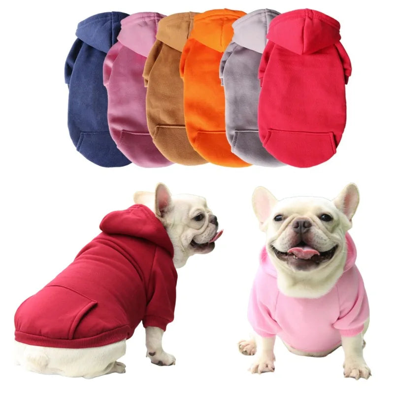 Manteau à capuche en polaire pour chien | Veste sweat chaude d'automne et d'hiver pour petits chiens et chats