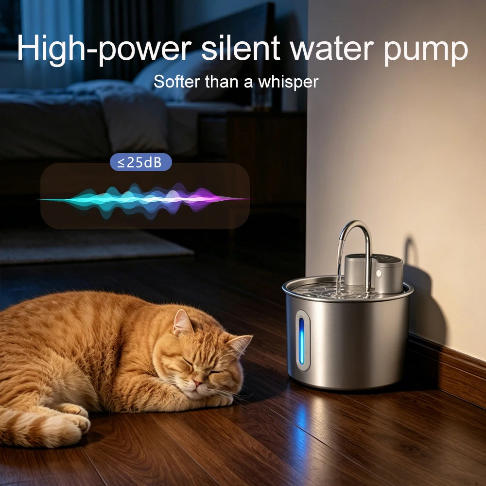 2.2L Rechargeable Smart Sensing Water Fountain for Cats & Dogs
