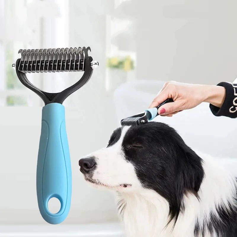 Double-Sided Pet Deshedding & Dematting Comb