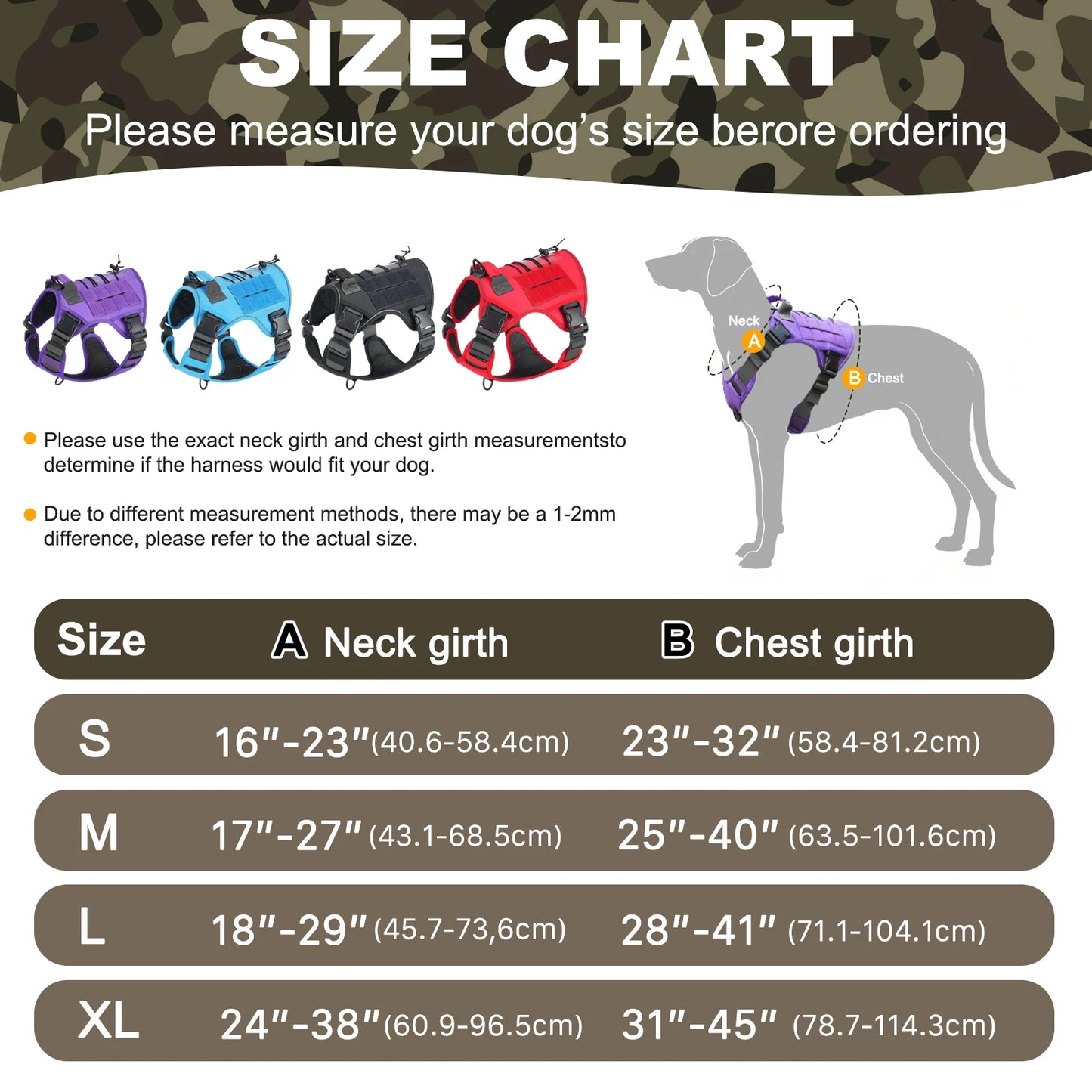 Tactical No-Pull Dog Harness — Reflective Adjustable Working & Training Vest for Small, Medium & Large Dogs