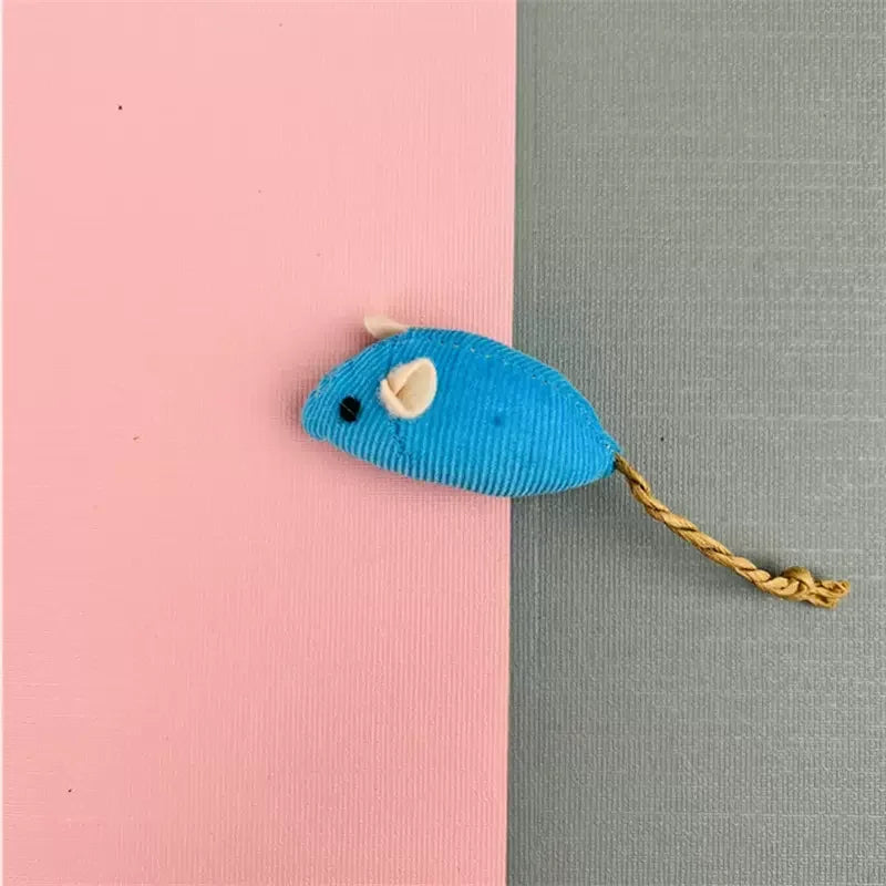 Plush Mouse Cat Toy - Colourful Catnip Mice for Kittens (20 Pack)