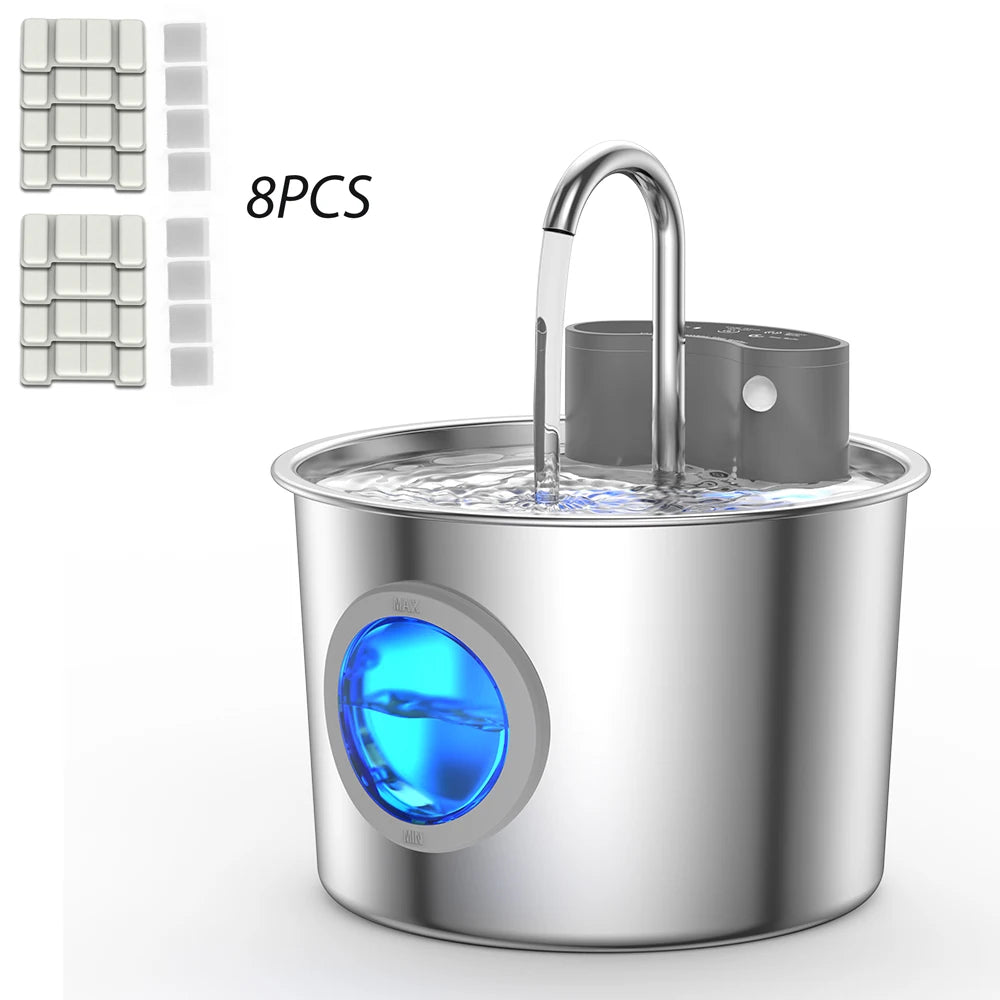 Wireless Rechargeable Pet Water Fountain with Motion Sensor