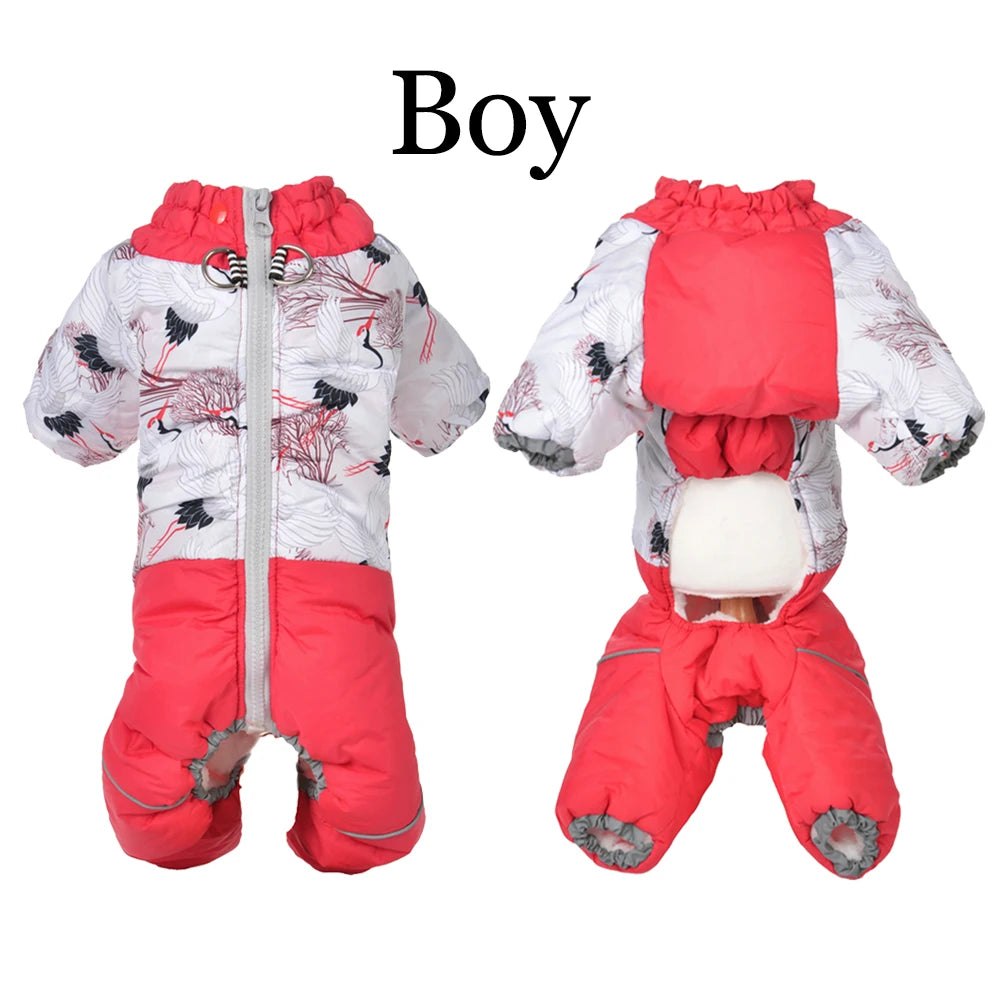 Waterproof Fleece Jumpsuit for Small Dogs