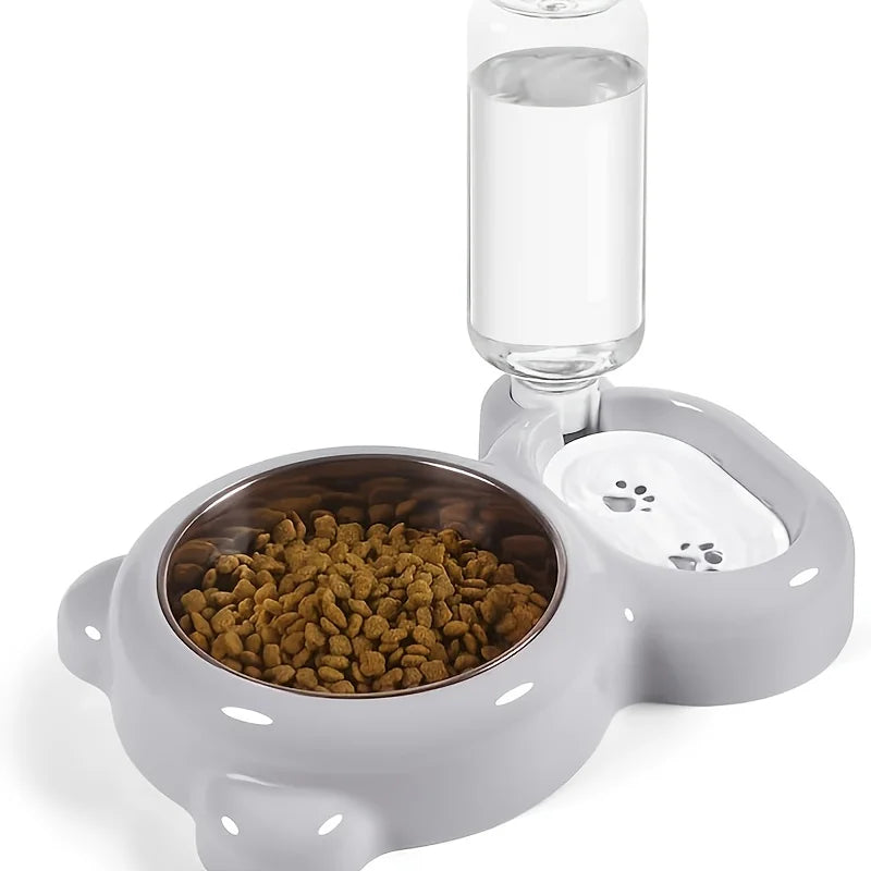 Set de gamelles doubles pour chat, distributeur d'eau automatique pour animaux de compagnie pour les garder hydratés et nourris