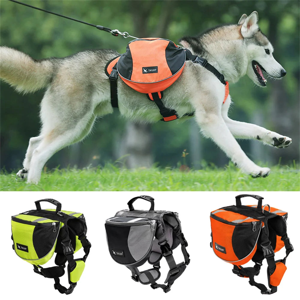 Reflective Dog Weight Training Harness Vest with Storage Pockets