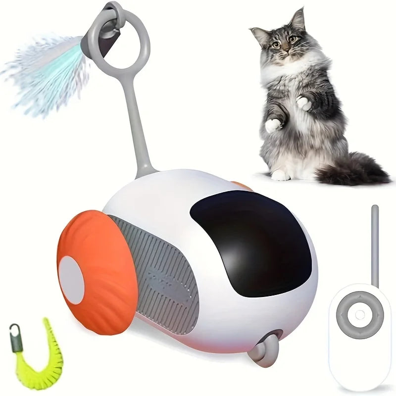 Voiture intelligente pour chat avec évitement d'obstacles - Jeu interactif autonome