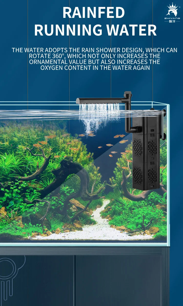Internal Aquarium Filter with Spray Bar Outlet