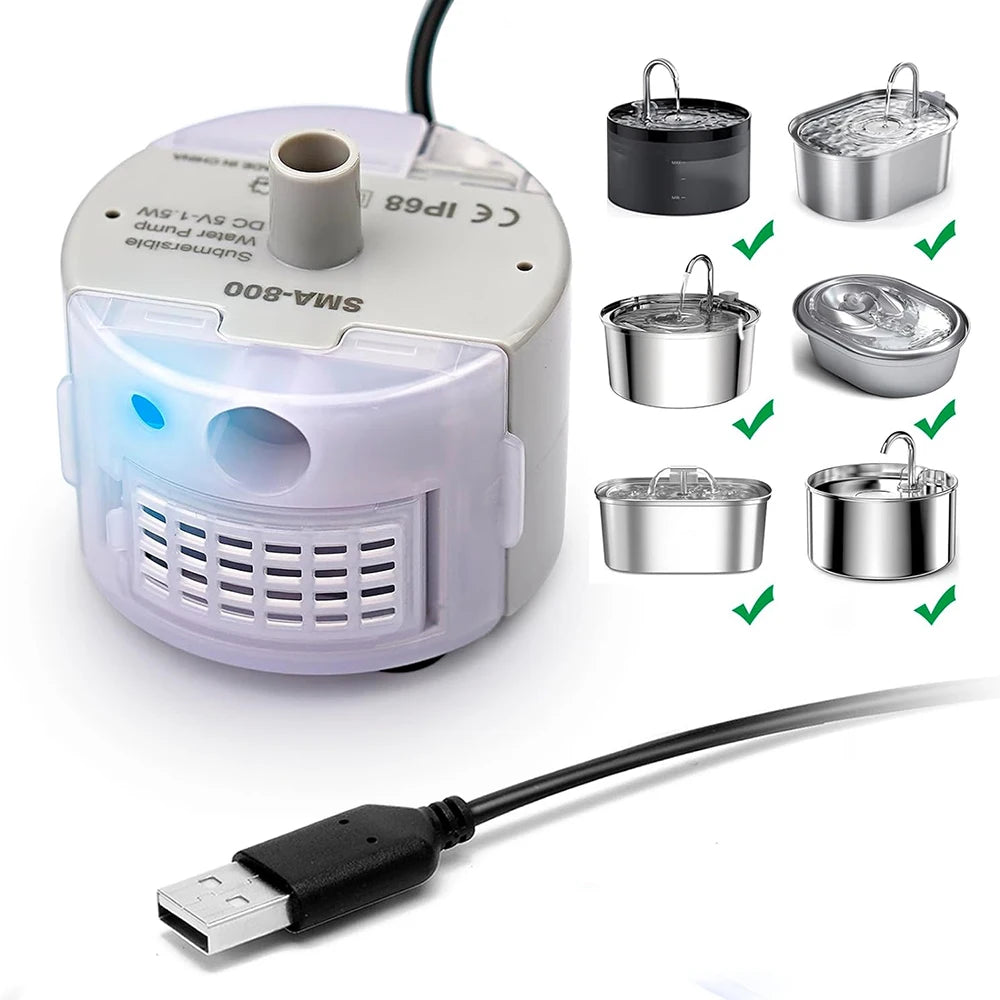 Replacement Pump for Pet Water Fountains – Compatible with Cat & Dog Water Dispensers