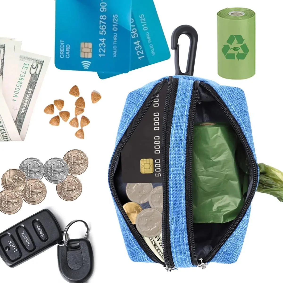 Dog Poop Bag Dispenser - Waste Bag Carrier for Dog Walking