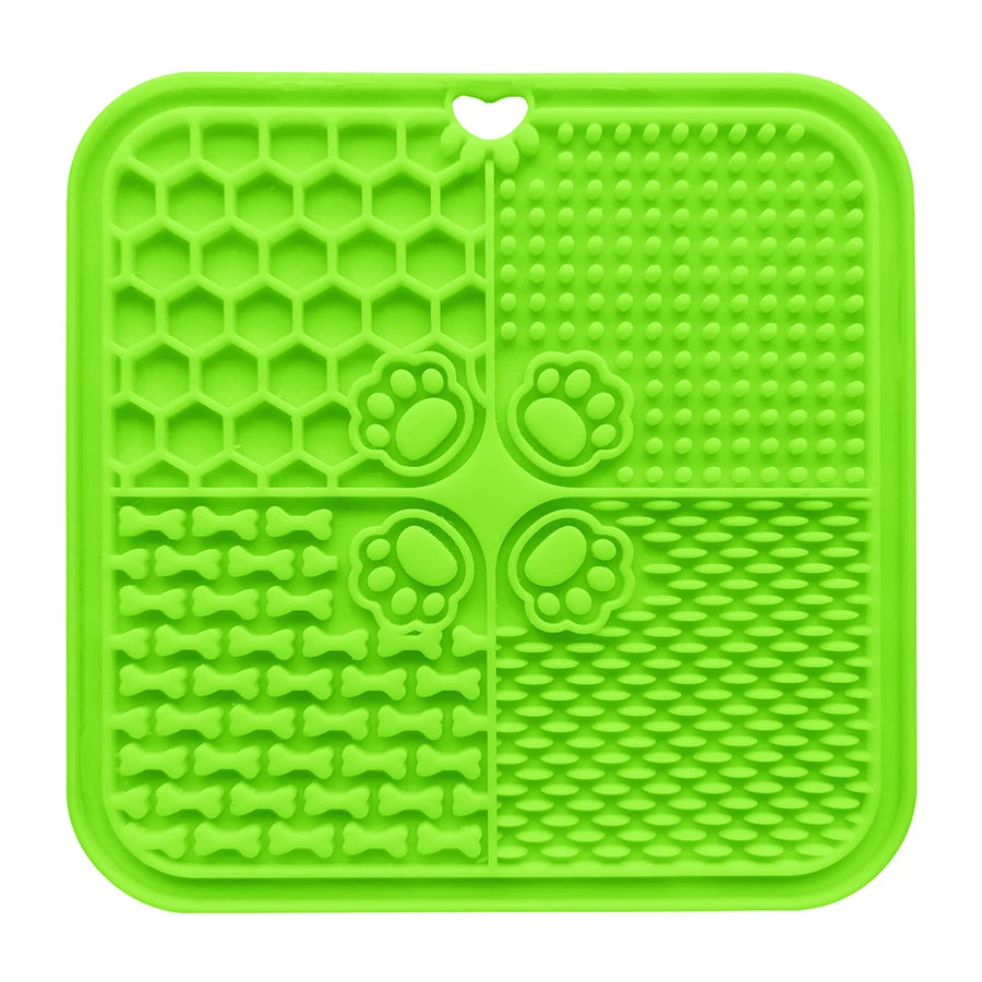 Silicone Slow Feeding Lick Mat with Spatula