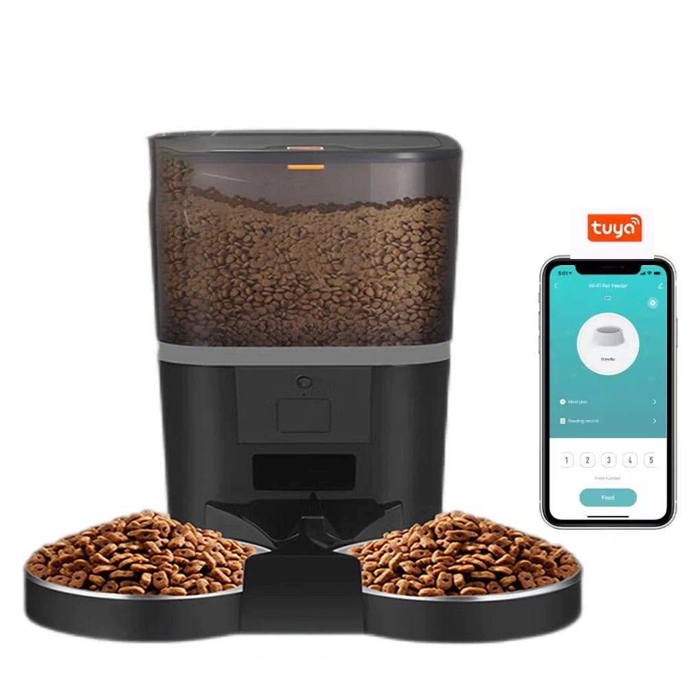 Double Meal Automatic Cat Feeder, Cat Feeder With Video, Tuya WIFI Automatic Dog Feeder, Programmable Pet Feeder, Multiple Model