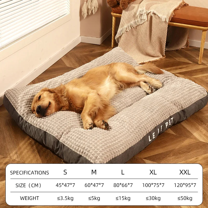 Fleece Dog Bed Mat with Detachable Cushion – Warm Washable Sleeping Pad for Small, Medium & Large Dogs