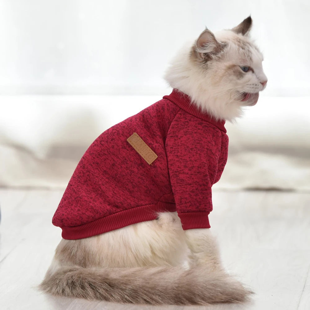 Non-Hair-Sticking Pet Hoodie for Cats & Small Dogs