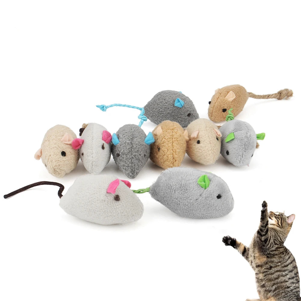 Catnip Plush Mouse Cat Toys — 12 Pack