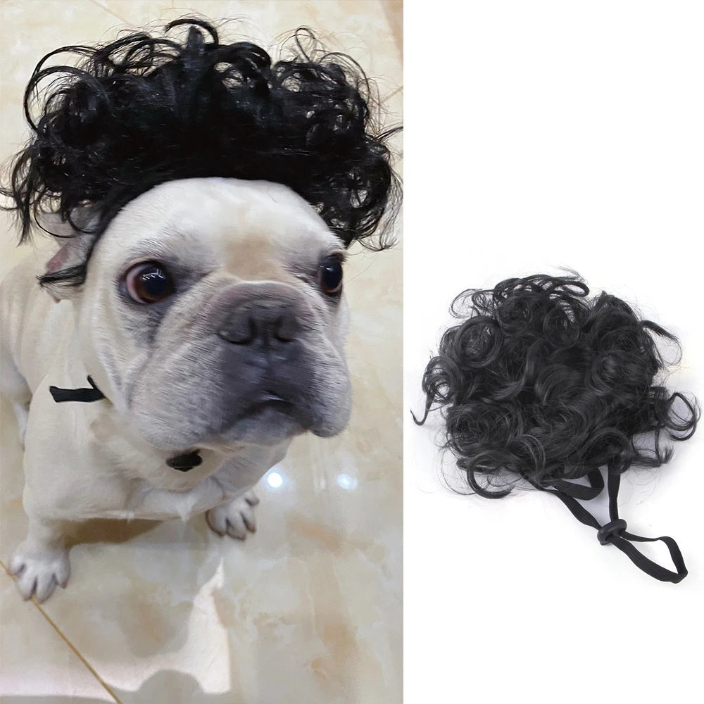 Novelty Faux Fur Wig Hat for Dogs & Cats