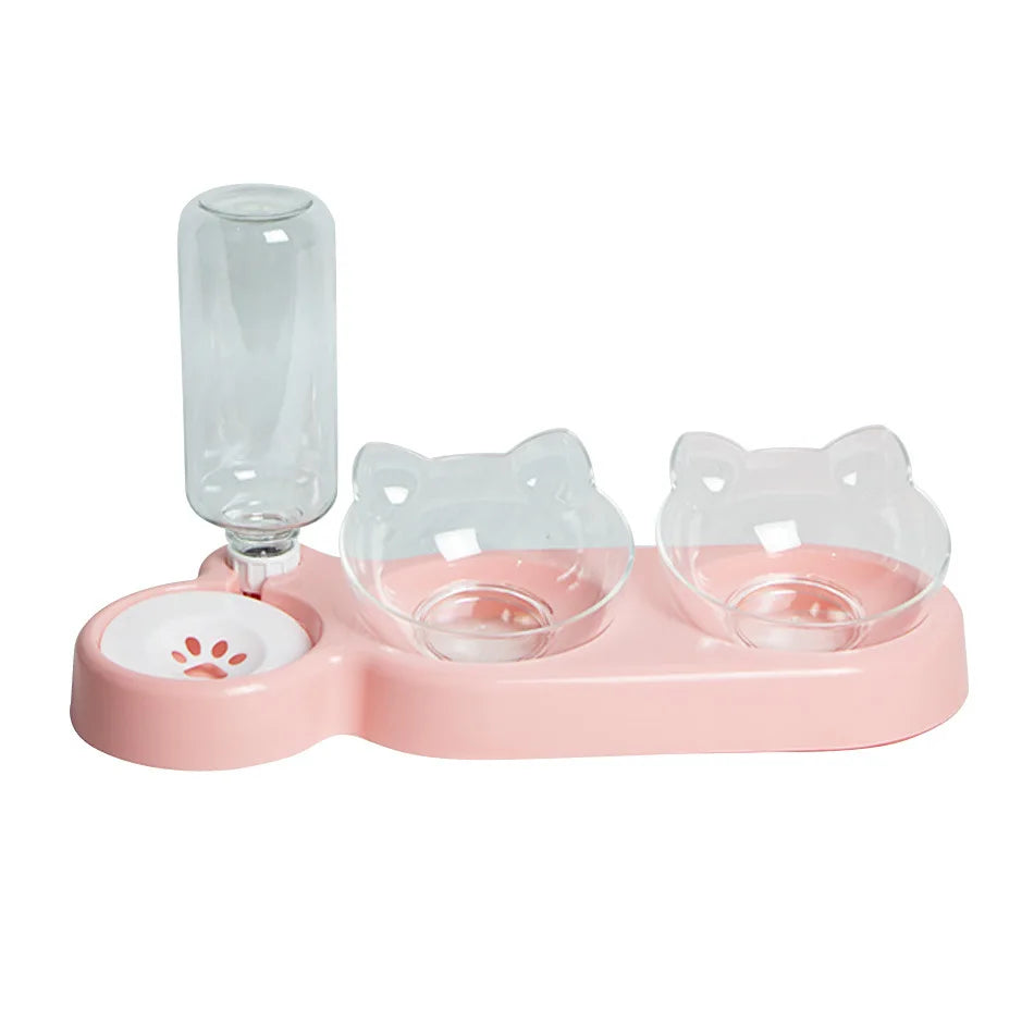 Elevated Double Pet Bowl Feeder – Raised Food & Water Station for Cats & Dogs