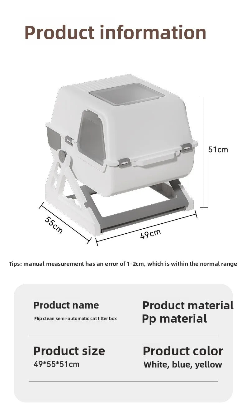 Enclosed Folding Cat Litter Box