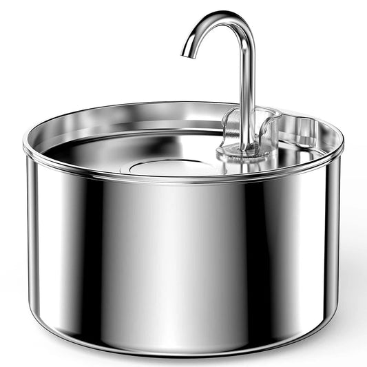 Premium Stainless Steel Pet Water Fountain - 2.2L Automatic Dispenser