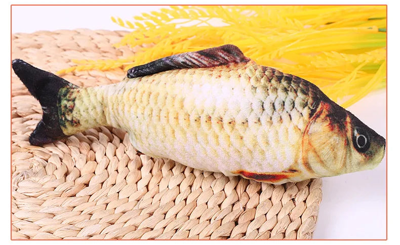 Realistic Plush Fish Cat Toy Pillow
