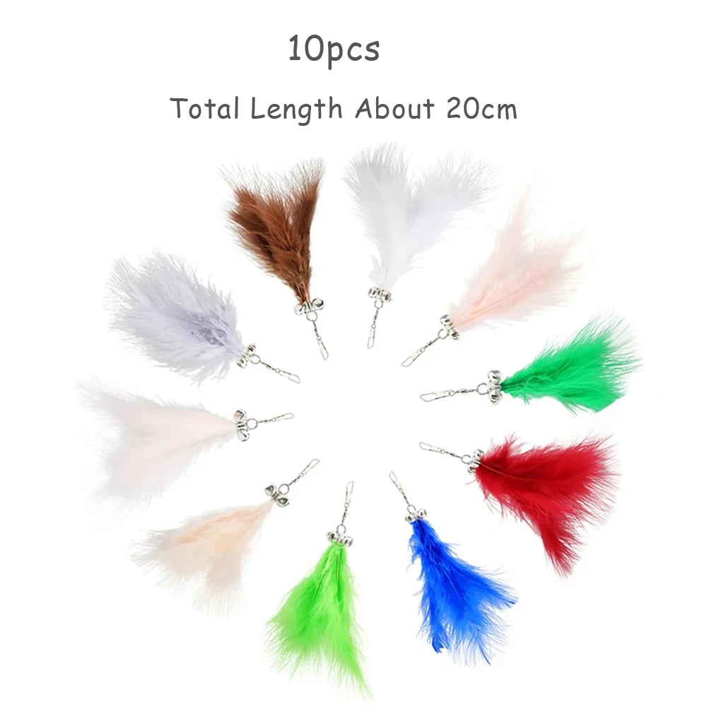 Feather Cat Teaser Toy Replacement Pack (10pcs)