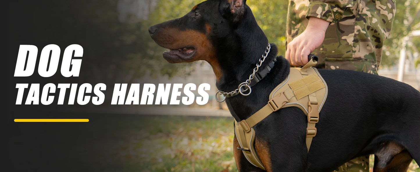 Tactical Dog Training Vest Harness – No-Escape Design