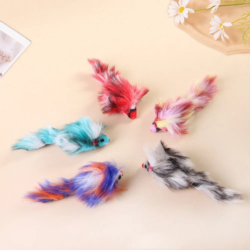 Plush Mouse Cat Toys - Interactive Play Set