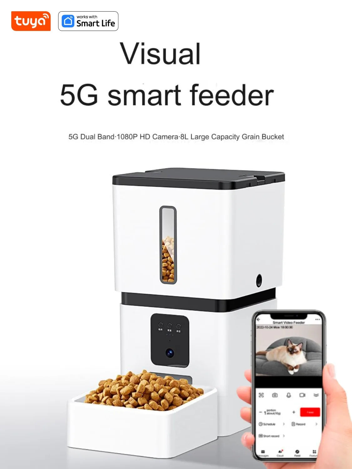 Automatic Pet Feeder with HD Camera