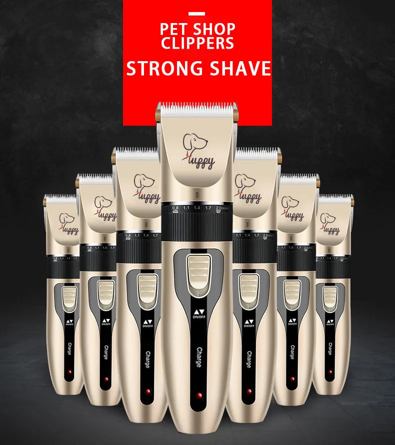 Professional Rechargeable Pet Grooming Clipper Kit for Dogs & Cats