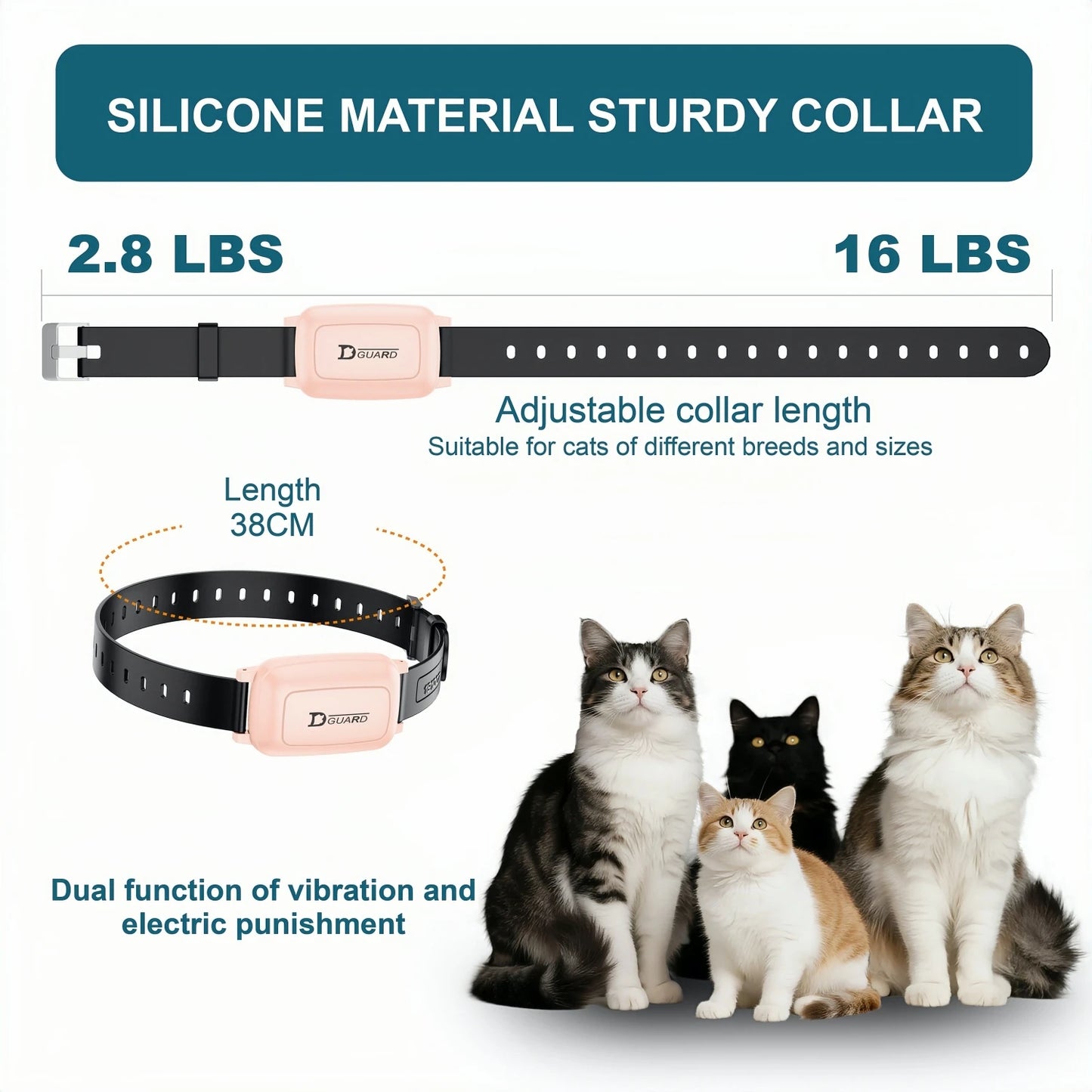 Anti-Meow Vibration Training Collar for Cats