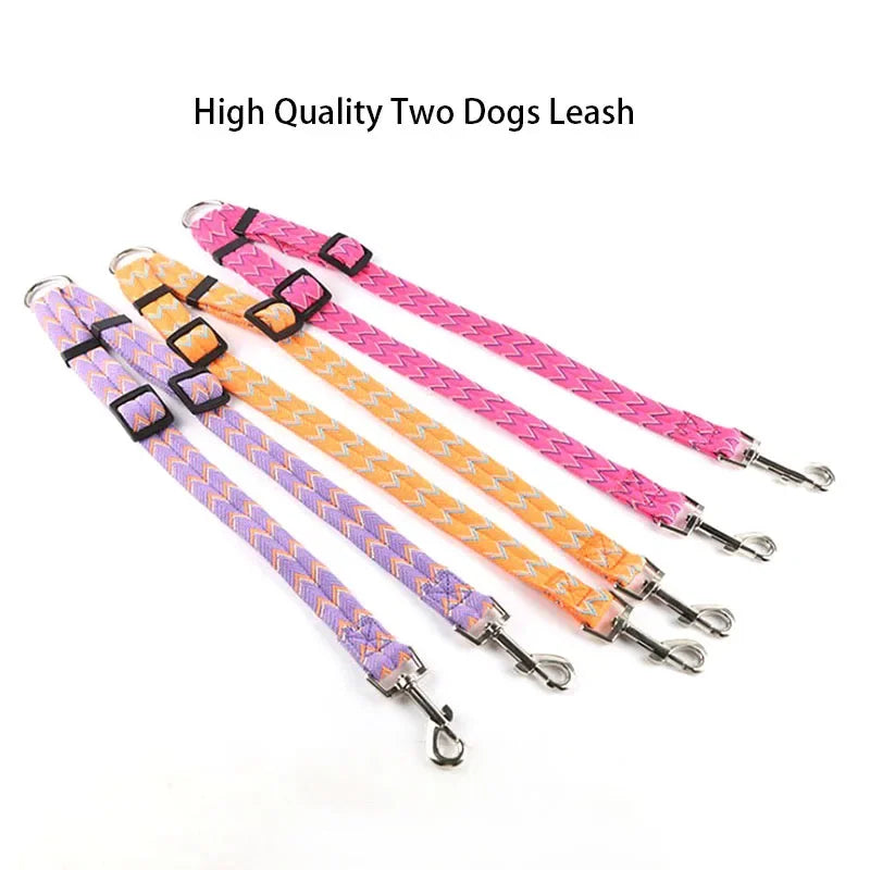 Laisse double pour deux chiens ou chats - Laisse double en V