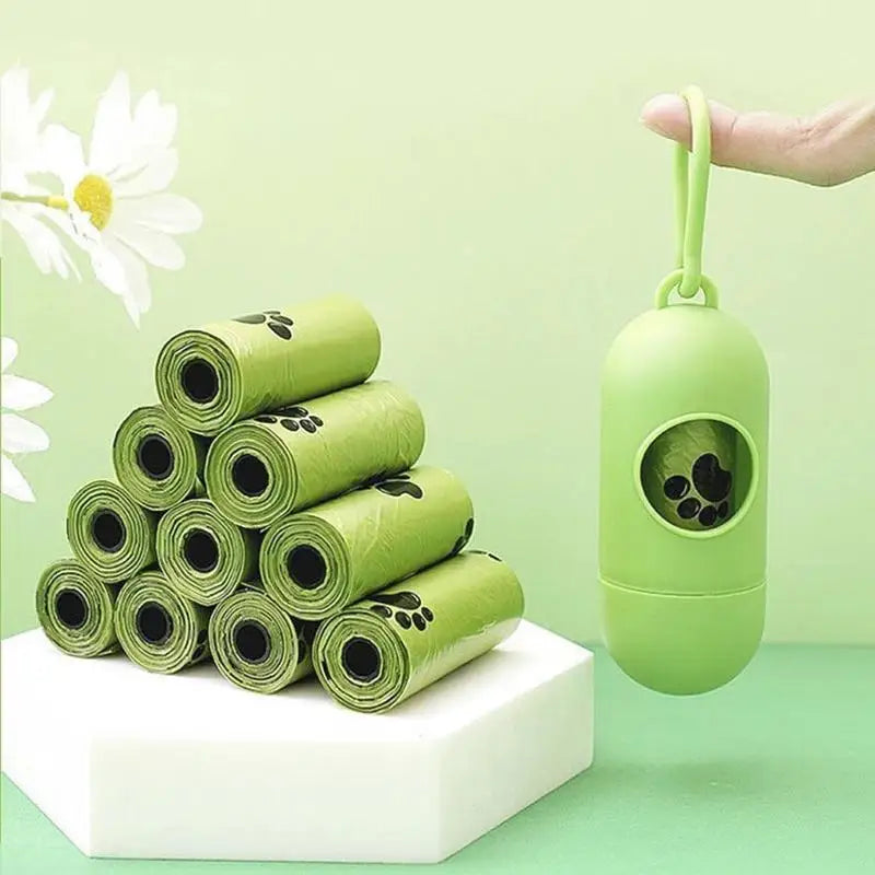 Biodegradable Dog Poop Bags with Dispenser — 15 Bags Per Roll