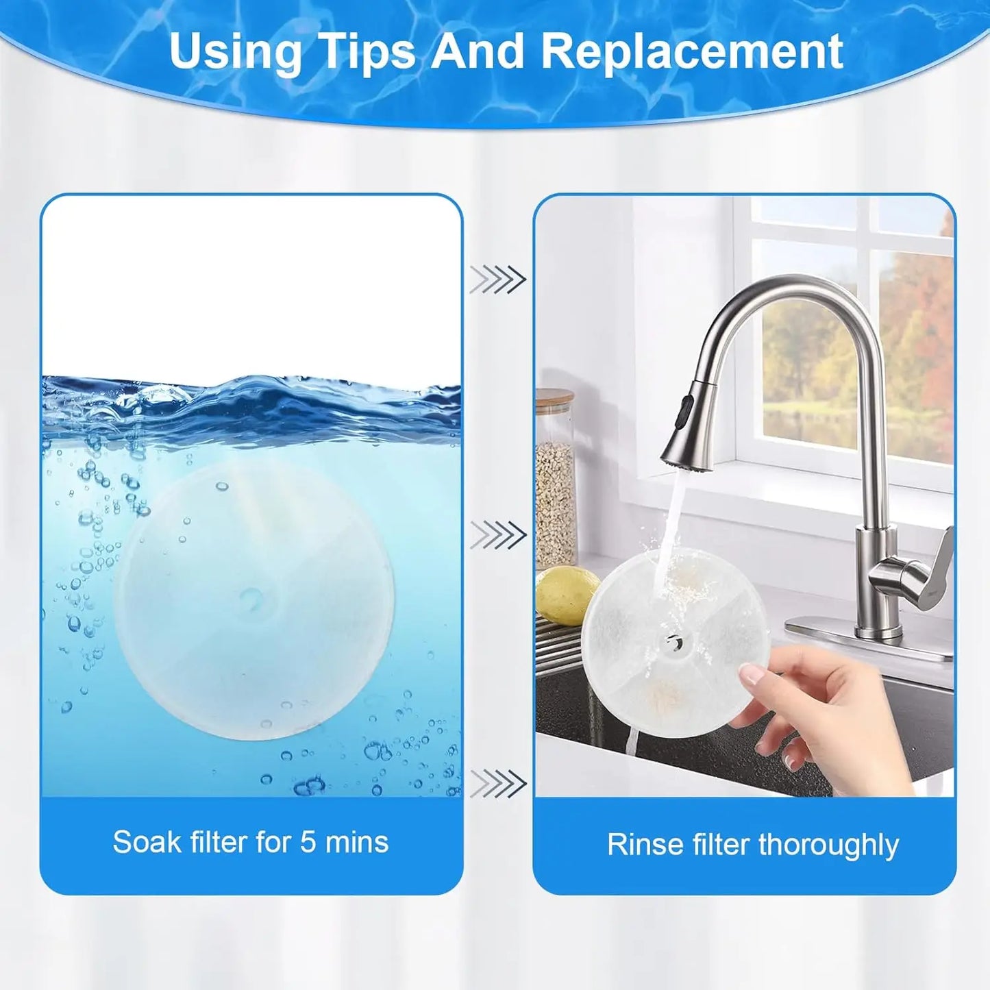 Activated Carbon Replacement Filter Chip Kit for Cat Water Dispensers — 5pc / 10pc