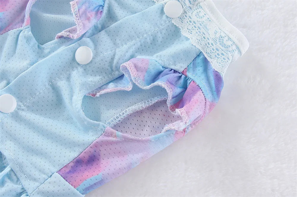 Robe et jupe rafraîchissantes en soie glacée pour petits chiens et chats