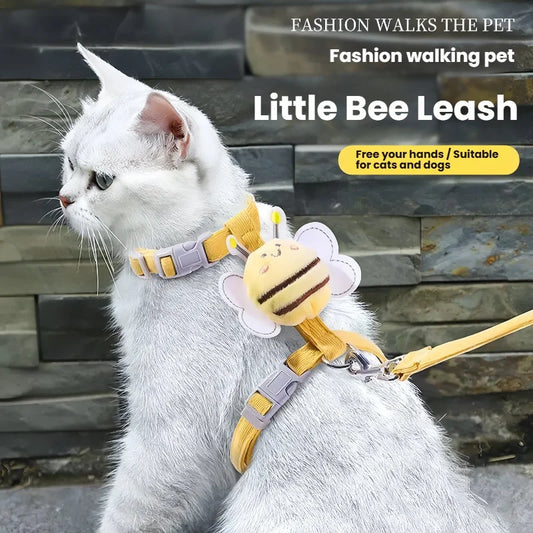 Harnais et laisse pour chat en maille douce anti-évasion | Gilet rembourré réglable pour chatons et chats de petite, moyenne et grande taille