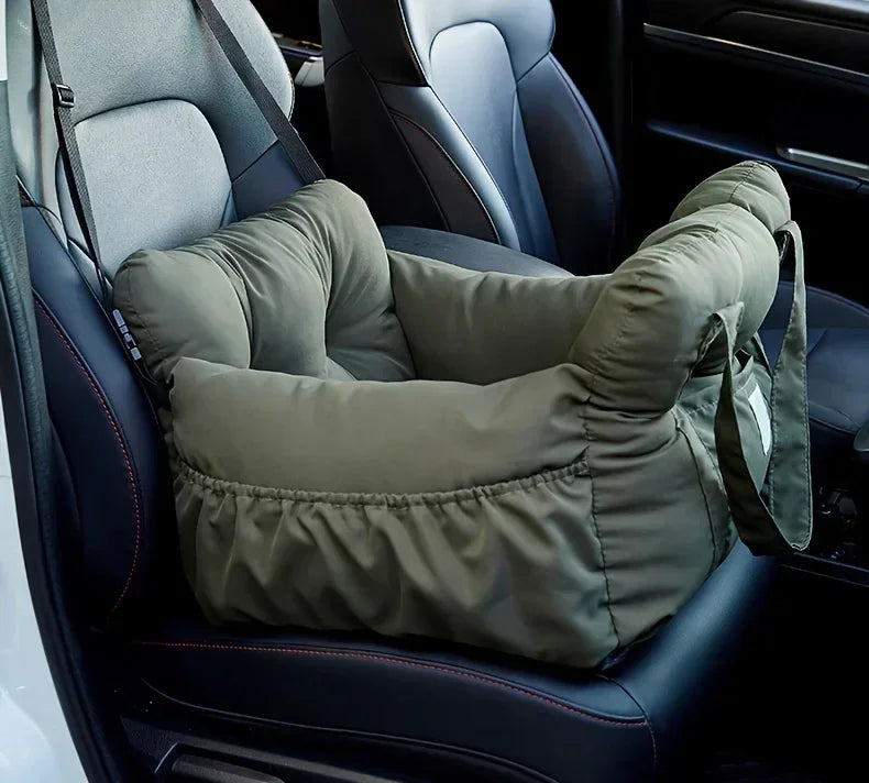 Dog Car Seat with Safety Belt & Non-Slip Base