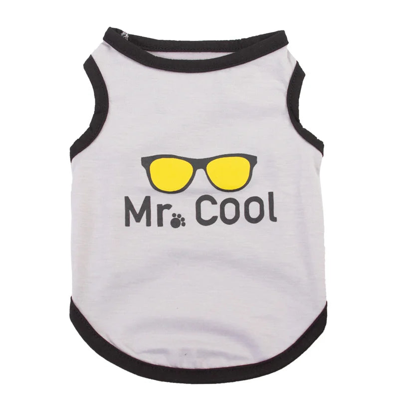 Letter Print Sleeveless Vest for Small Dogs