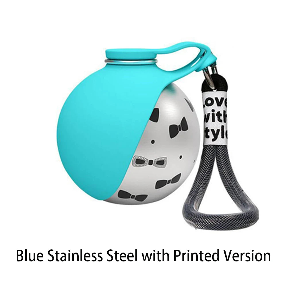2-in-1 Dog Water Bottle with Foldable Silicone Bowl