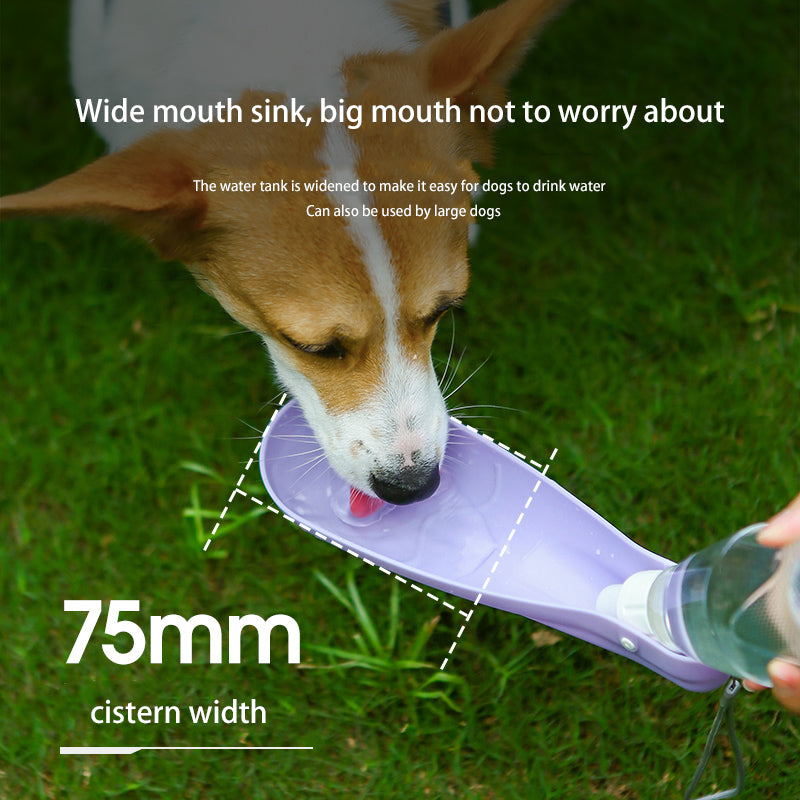 Portable Dog Water Bottle with Bowl