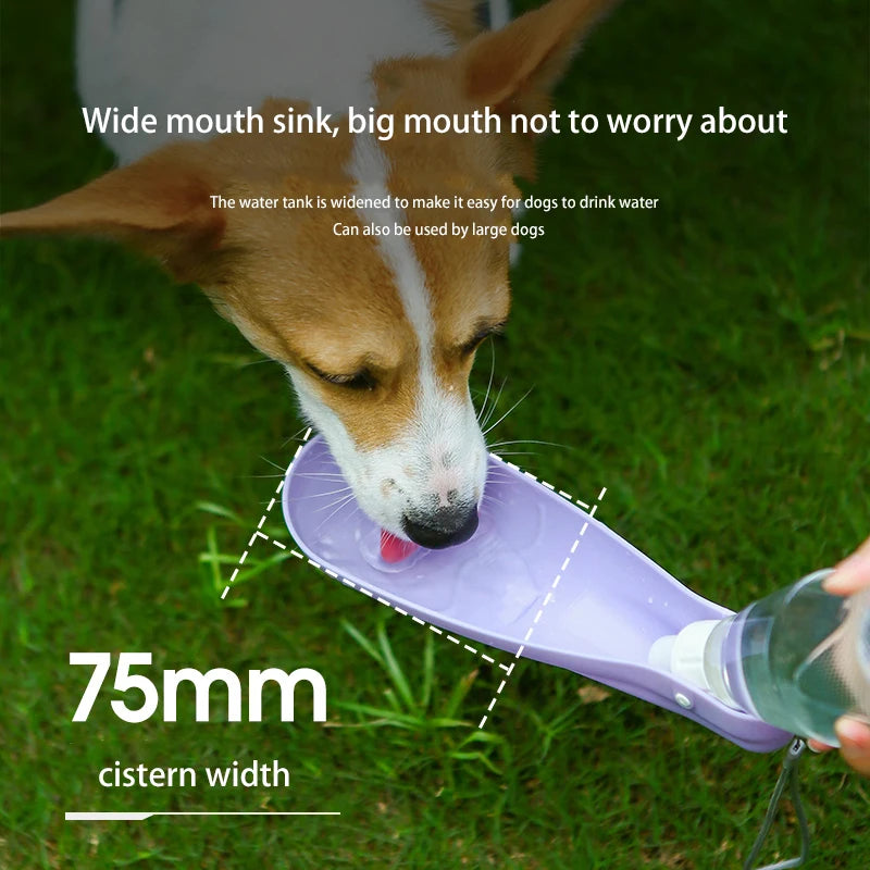 Portable Dog Water Bottle with Bowl